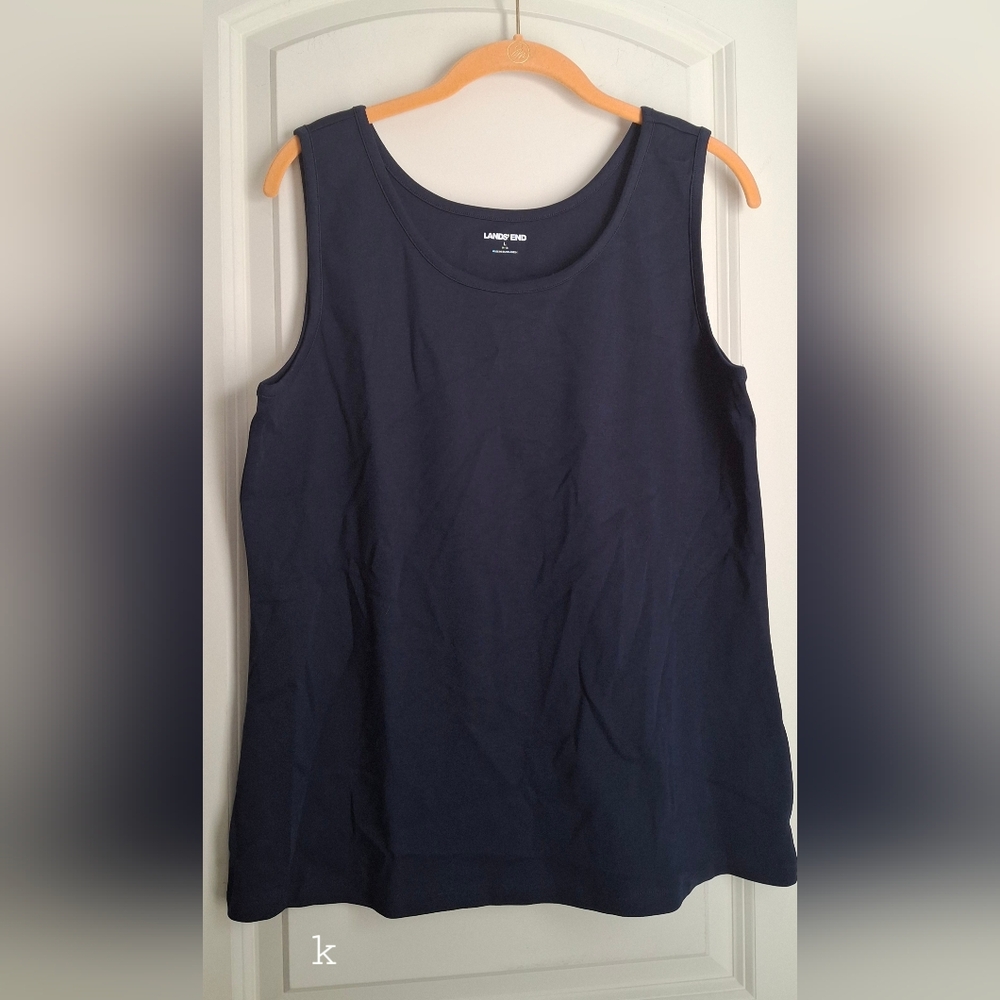 Women's Supima Cotton Tunic Tank Top sz L boho profesional travel basic‎ rave